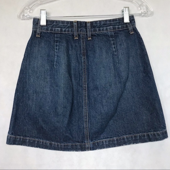 TULAROSA Lucy A-Frame Denim Jean Button Skirt 25 - Picture 5 of 8